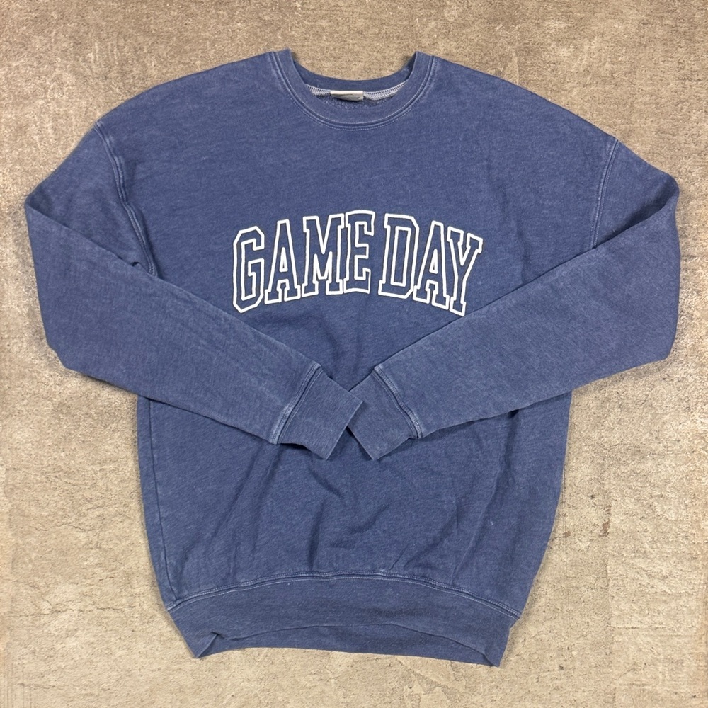 Blue 'GAME DAY' Crewneck Sweatshirt